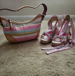 Coach purse and shoe set BUNDLE